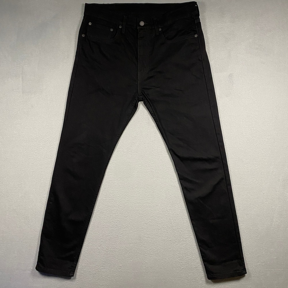 Levis 512 Slim Taper Jeans Mens 34x32 Black Stretch Denim 28833-0049
